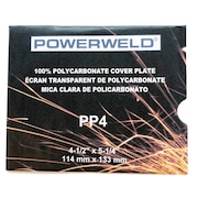 POWERWELD Clear Polycarbonate Cover Lens, 4-1/2" x 5-1/4" PP4